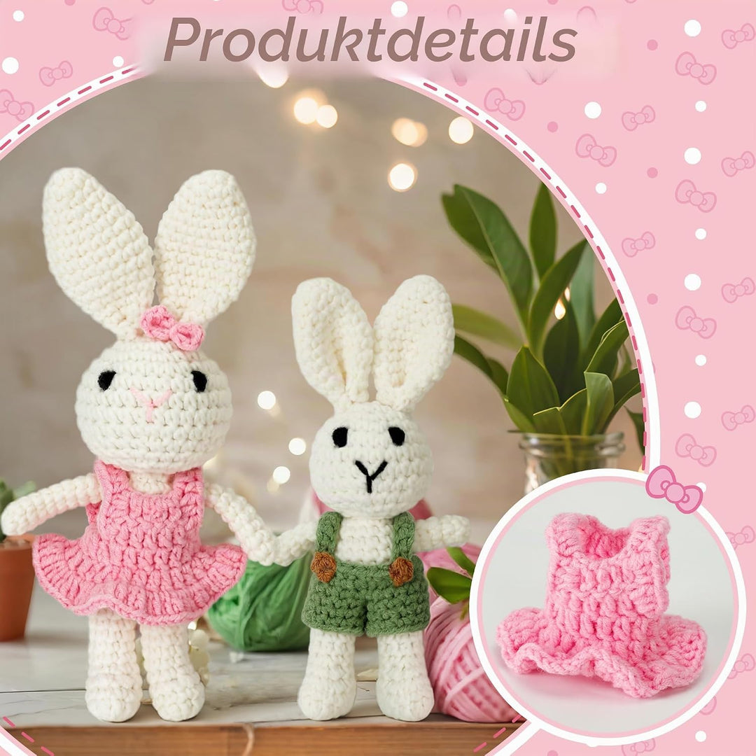 Grosse Schwester Geschenk, Handgemachte gehäkelte Kaninchen für Mädchen, Perfektes Geschwistergesche