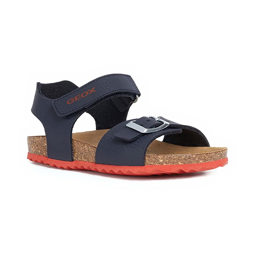 Geox Jungen J Ghita Boy B Sandalen 24 EU Navy Red, 24 EU Navy Red