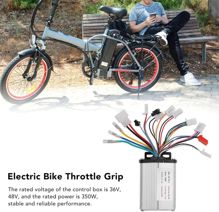 Alomejor Ebike Brushless Speed Controller mit Gasgriff FüR Elektrofahrräder Motorräder 36V 48V 350