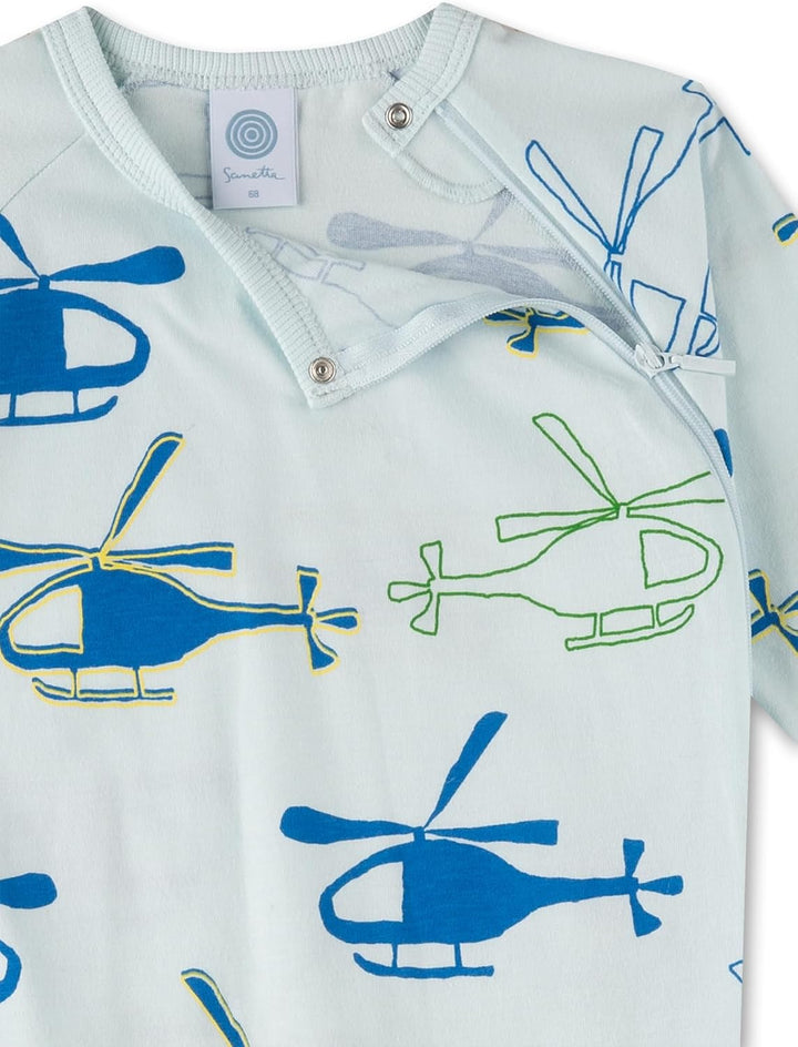 Sanetta Baby-Jungen Strampler/Overall 50 Blue Wind, 50 Blue Wind