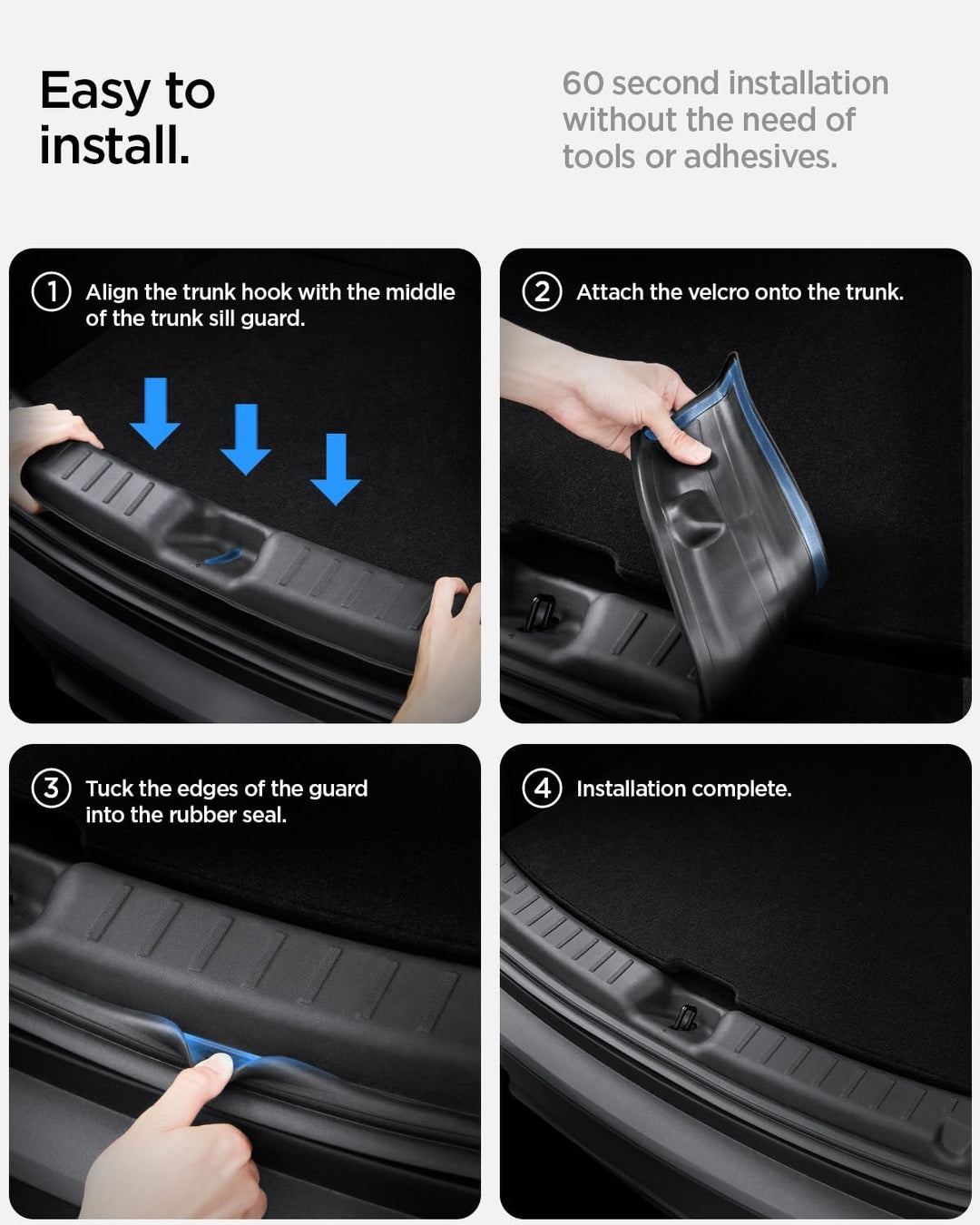 Spigen Tesla Model Y 2025 2026 Juniper (Nur Premium & Performance) Ladekantenschutz Kofferraum, Inne