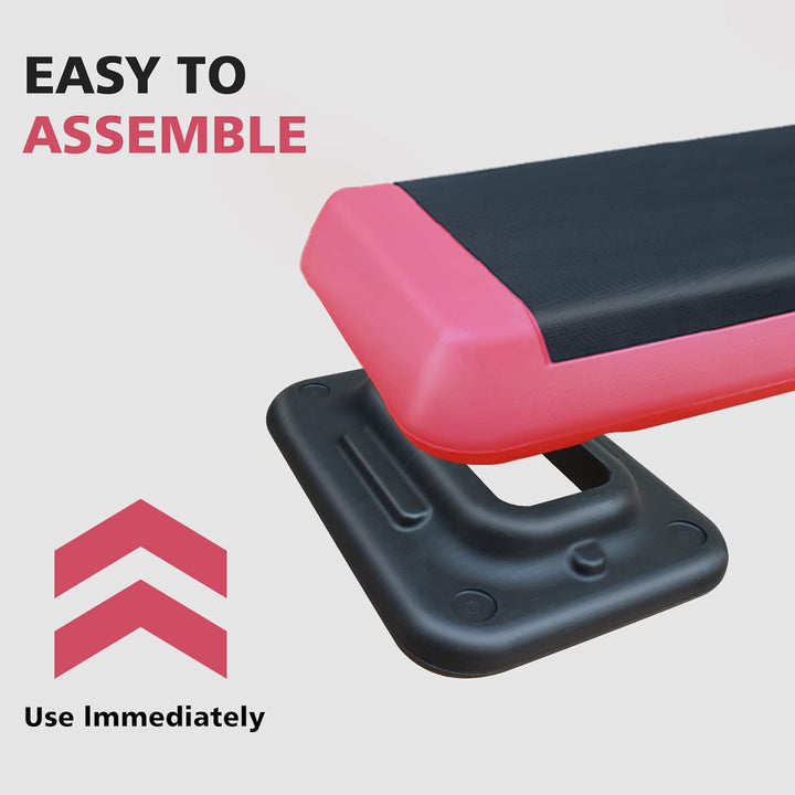 Aerobic Stepper für Fitness und Training, 76x35cm Steppbrett Höhenverstellbar, Step-Plattform-Traine
