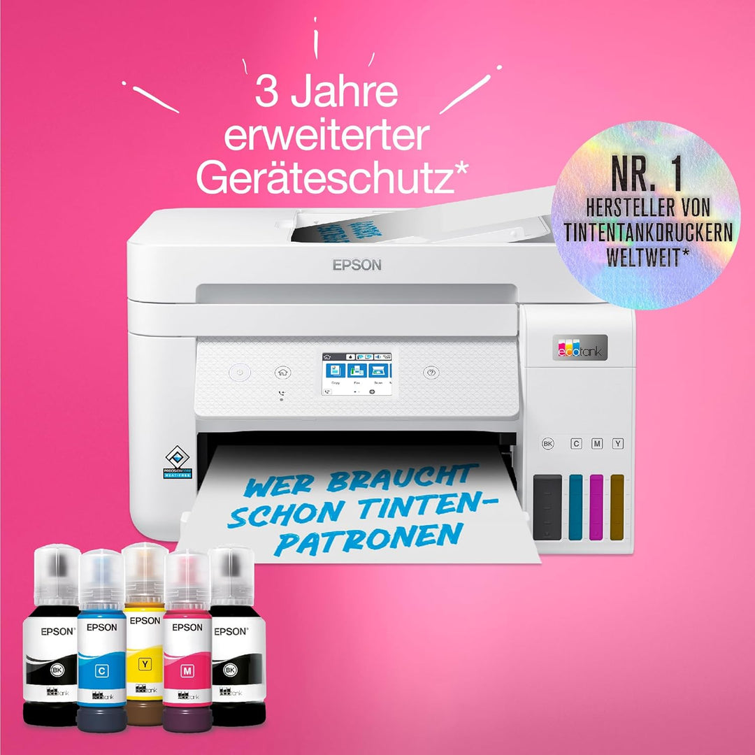 EcoTank ET-4856 A4-Multifunktions-Wi-Fi-Tintentankdrucker, mit einem im Lieferumfang enthaltenen Vor