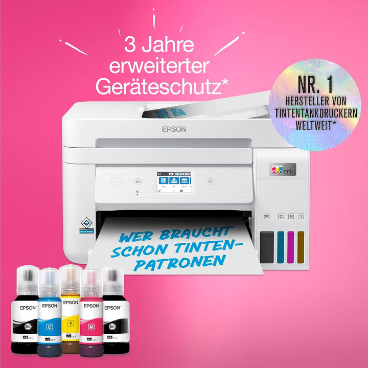 EcoTank ET-4856 A4-Multifunktions-Wi-Fi-Tintentankdrucker, mit einem im Lieferumfang enthaltenen Vor