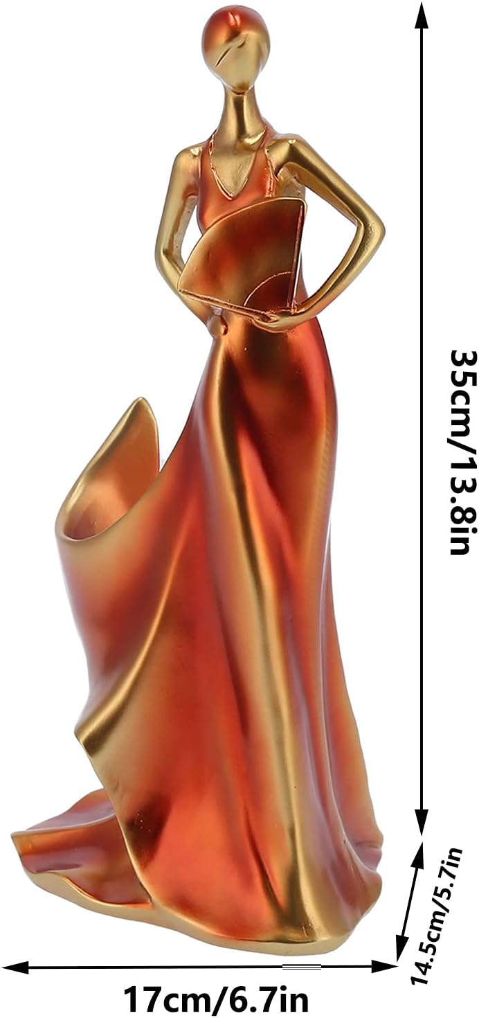 lyrlody Weinflaschenhalter für Tisch, Dekorativer Flaschenhalter in Frauenform, Kunstharz, für Küche