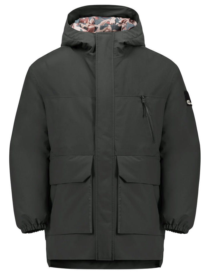 Jack Wolfskin Unisex Kinder Jacket 140 granite black, 140 granite black
