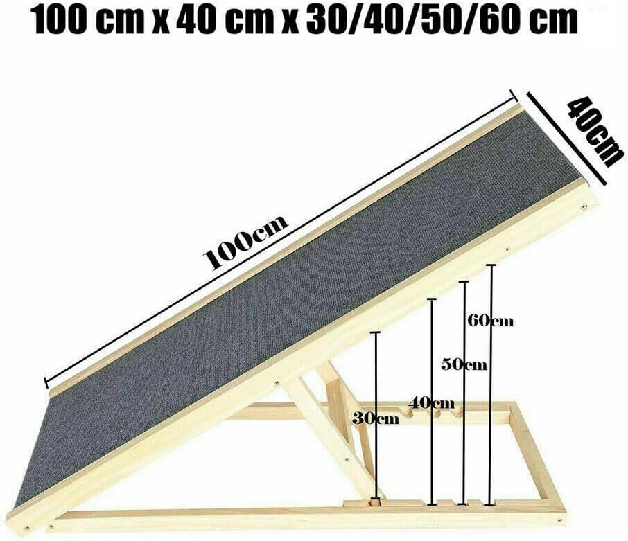 Hunderampe Klappbar, Hundetreppe für Hunde Katzen, Rampe Hund für Auto, Betten, Sofas und Stufen, Ha