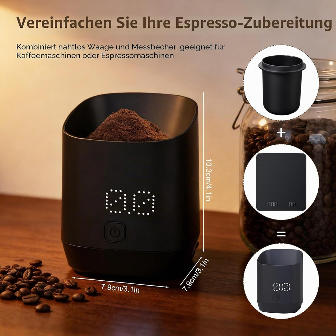 Kaffeewaage mit Timer &amp; LED Display, Präzise Espresso Waage Digital 0.1g für Siebträger &amp; Pour-Over,