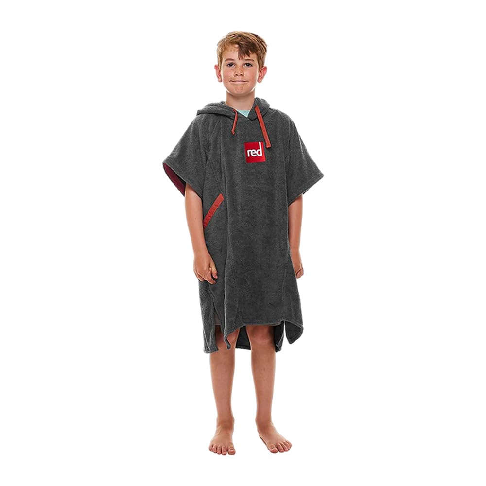 Red Paddle Co Unisex-Jugendliche Luxuriöser Frottee Bademantel, Schwarz, Für Kinder