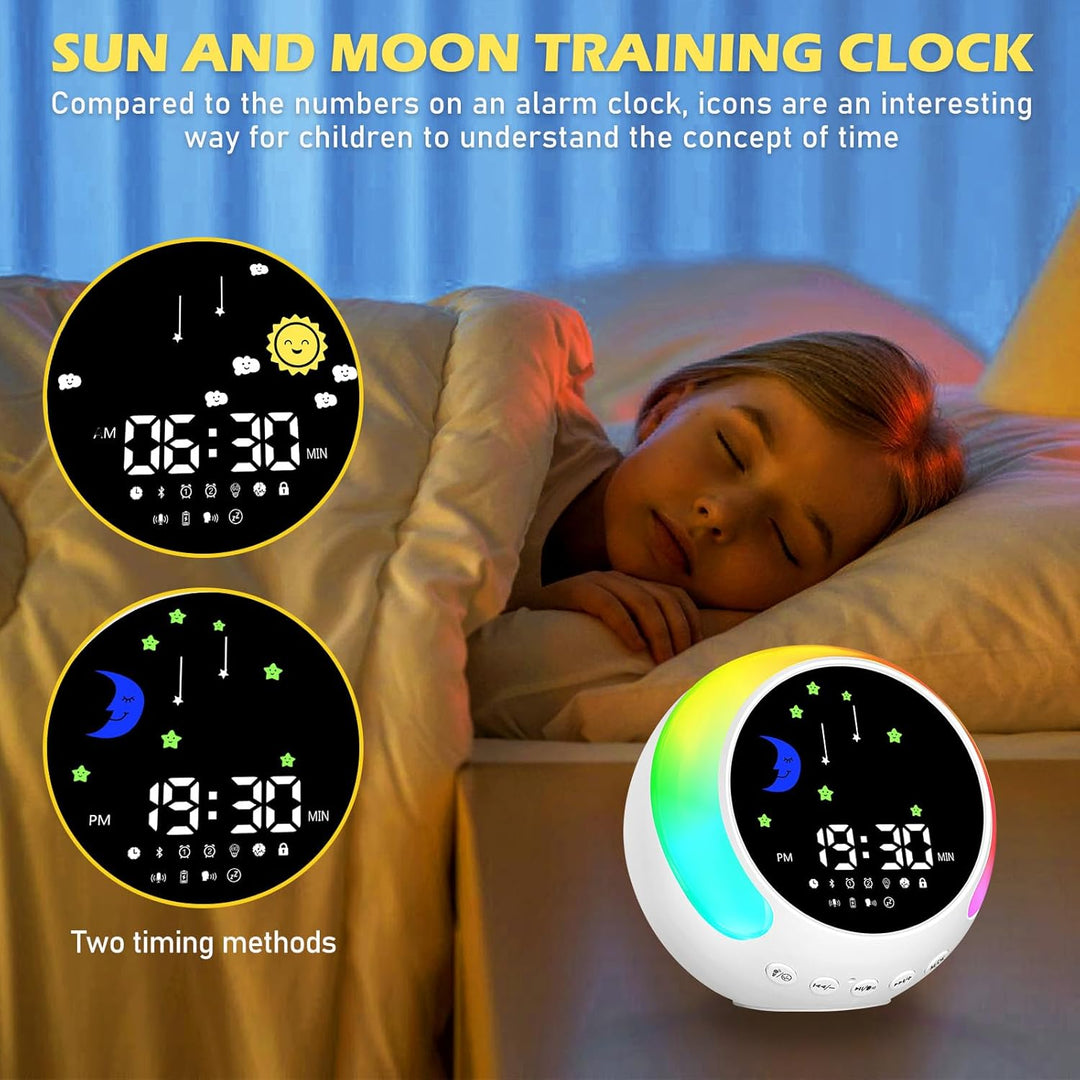 Wecker Kinder-Schlaftrainer, Kinder Wecker, Kinder Lichtwecker, Schlaftrainer Kinder Mit Nachtlicht,
