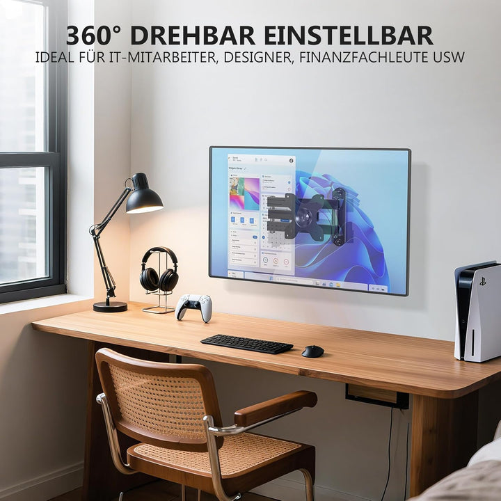 WALI Vollbewegliche TV Wandhalterung, Schwenkbar, Neigbar &amp; Drehbar, für 13-32 Zoll LED/LCD/OLED TV