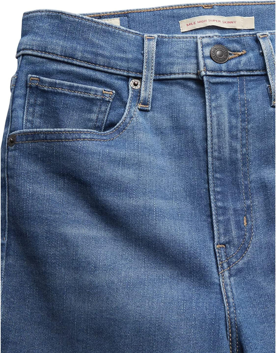 Levi's Damen Jeans Mile High Super Skinny 24W / 30L Dark Indigo Worn in, 24W / 30L Dark Indigo Worn