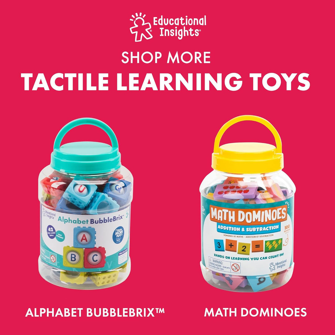 Learning Resources Kugelbausteine „Zahlen“, Zahlen lernen, Lernspielzeug zum Stressabbau, Ploppit-Za