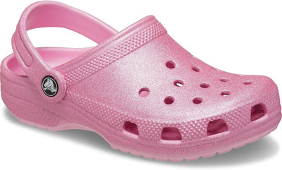 Crocs Unisex Kinder Classic Glitter Clog T, Rosa Tweed Glitzer