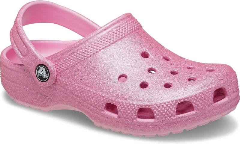 Crocs Unisex Kinder Classic Glitter Clog T, Rosa Tweed Glitzer