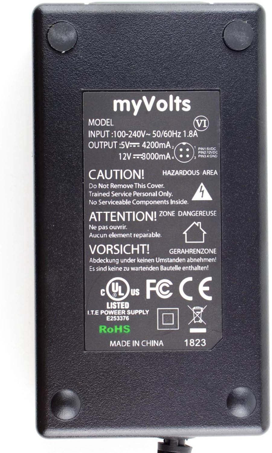 MyVolts 12V EU-Netzteil kompatibel mit LaCie ACU057A-0512 Netzteil
