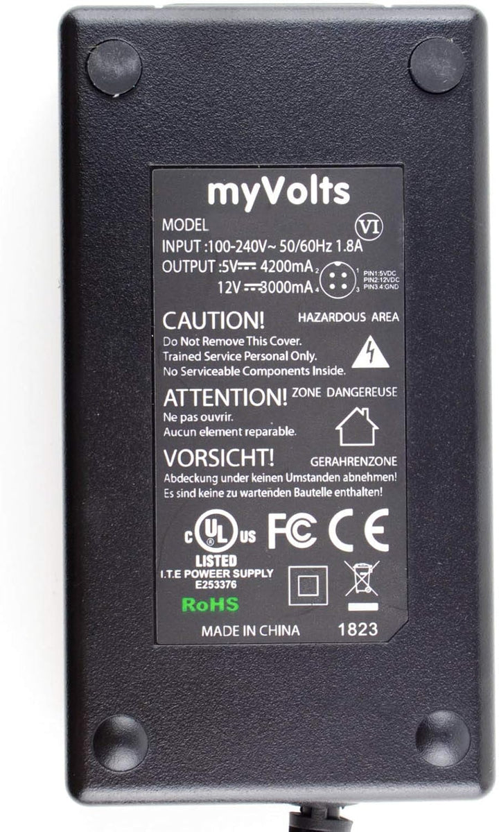 MyVolts 12V EU-Netzteil kompatibel mit LaCie ACU057A-0512 Netzteil