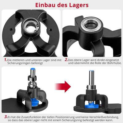 XUNTOP Verdecktes Scharnier Jig 35mm Legierung Cup Style Scharnier Bohren Jig Lochsäge, für Holzmöbe