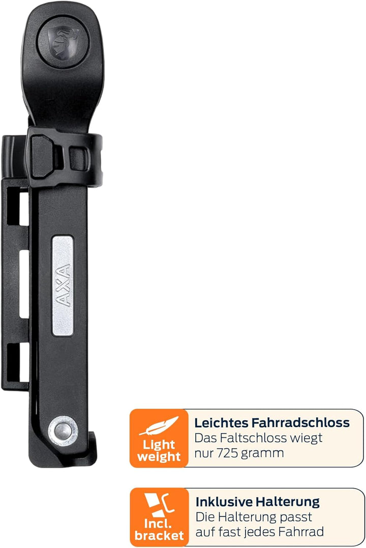 AXA Fold Lite C100 – Faltschloss mit Code – Länge 100 cm – Sicherheitsstufe 7 – Leichtes Zahlenschlo