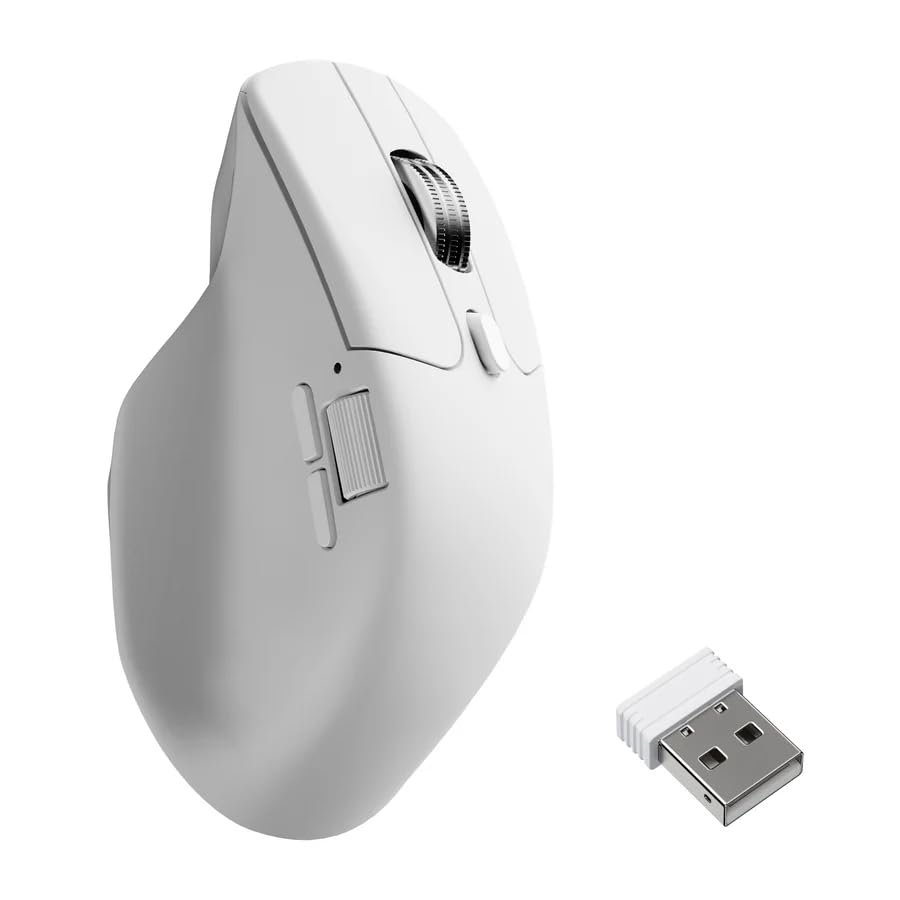 Keychron M6 8K Wireless Bluetooth/2.4 GHz/Kabelgebundene Optische Maus,8000Hz Leichtgewicht 86g Prog