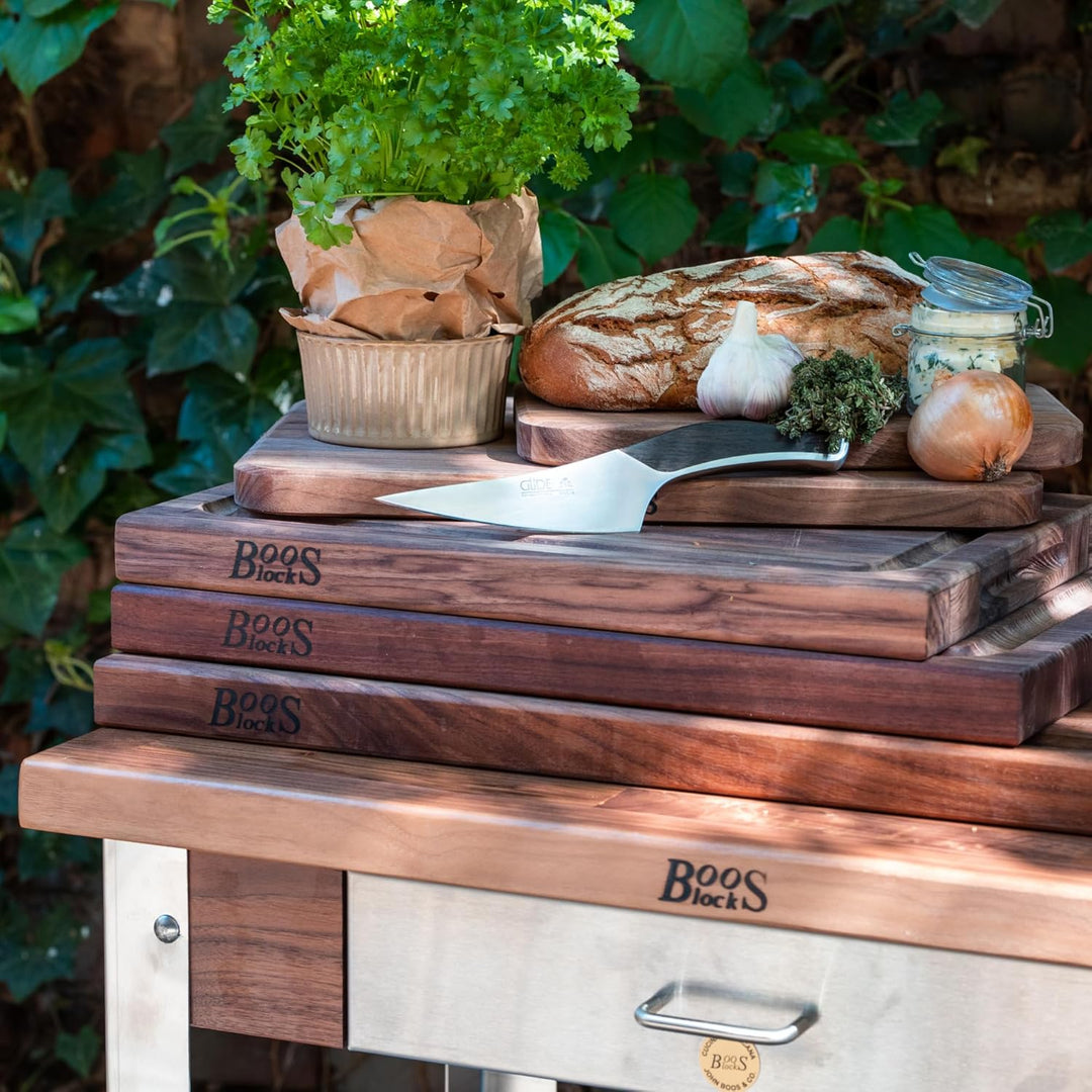 Boos Blocks® WAL R02 Gourmet-Walnussholz-Schneidebrett von John Boos - 61 x 46 x 4 cm - beidseitig v