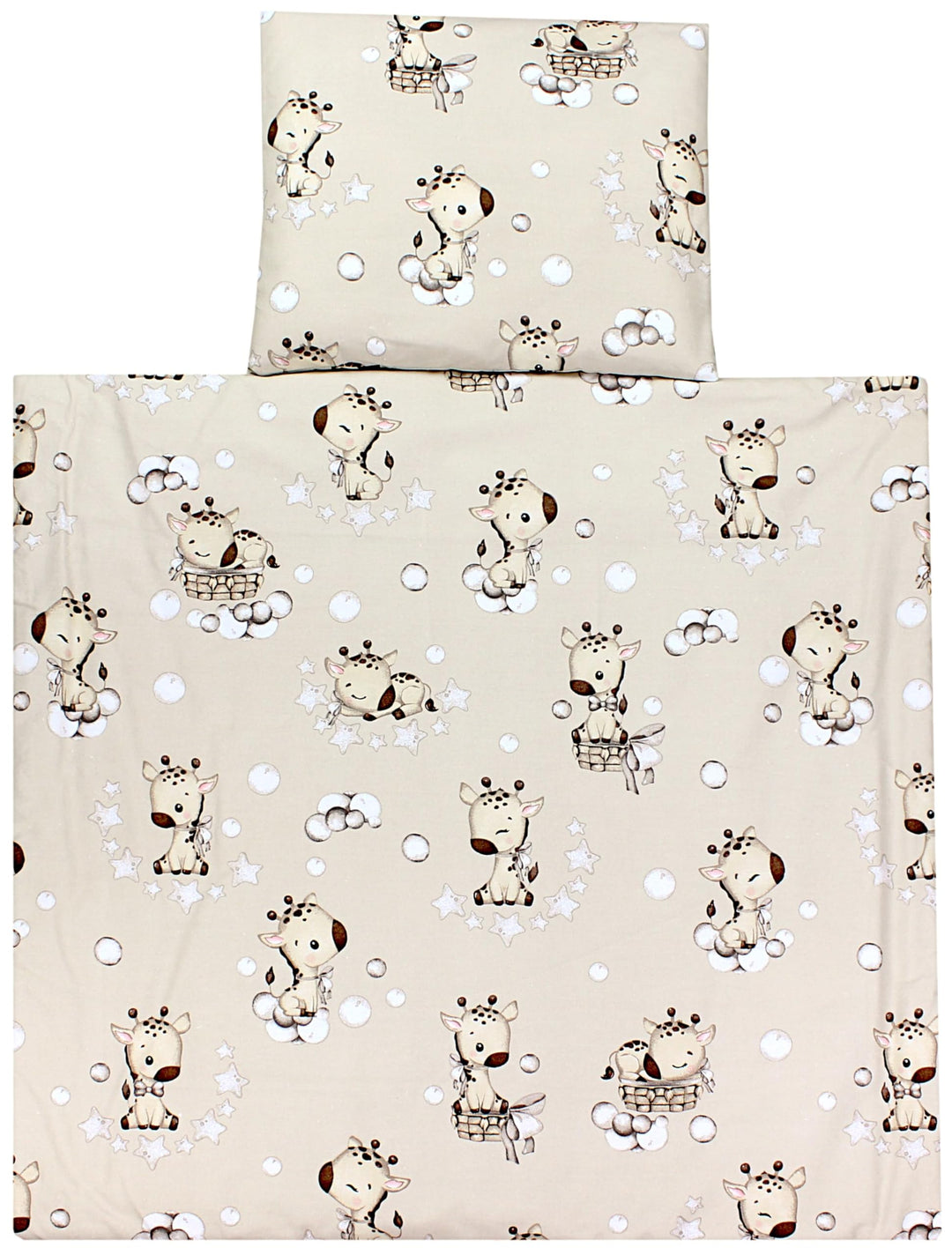 TupTam Unisex Baby Wiegenset 4-teilig Bettwäsche-Set: Bettdecke und Kopfkissen mit Bezug, Farbe: Gir