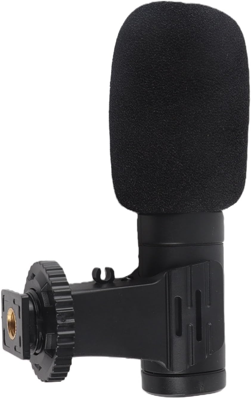 Goshyda On-Camera-Mikrofon, 3,5-mm-Universal-Videomikrofon, Rauschunterdrückungsmikrofon mit Winddic