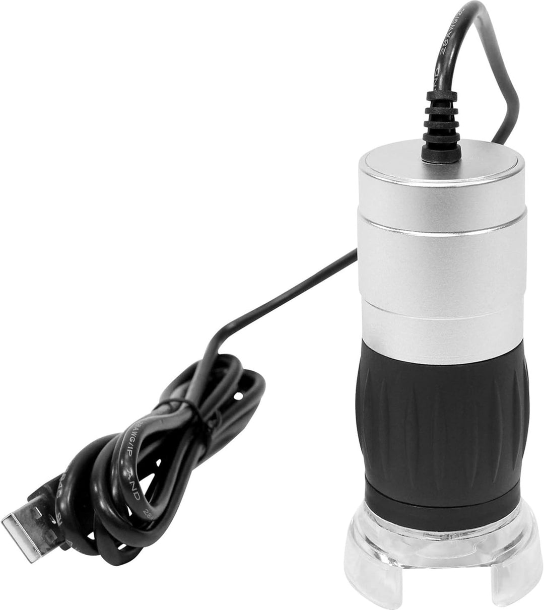 Omegon Mikroskop DigitalView, digitales USB-Handmikroskop, bis zu 200-fache Vergrösserung