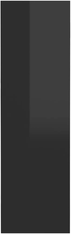 homiuse 2 Stück 60x18x60 cm Wand Schuhschrank mit 2 Kippböden Schuhregal Schmal Hochglanz Schwarz Sc