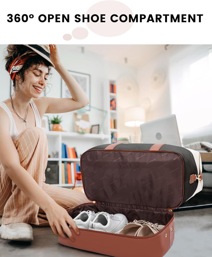 LOVEVOOK Handgepäck Tasche Für Flugzeug 40x20x25, Reisetasche Weekender Damen für Ryanair, Klein Spo