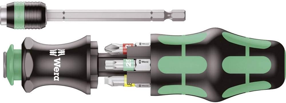 Wera 05051016001 Kraftform Kompakt 20 Tool Finder 1, mit Tasche, 7-teilig, Schwarz Grün, One size Sc