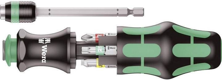 Wera 05051016001 Kraftform Kompakt 20 Tool Finder 1, mit Tasche, 7-teilig, Schwarz Grün, One size Sc