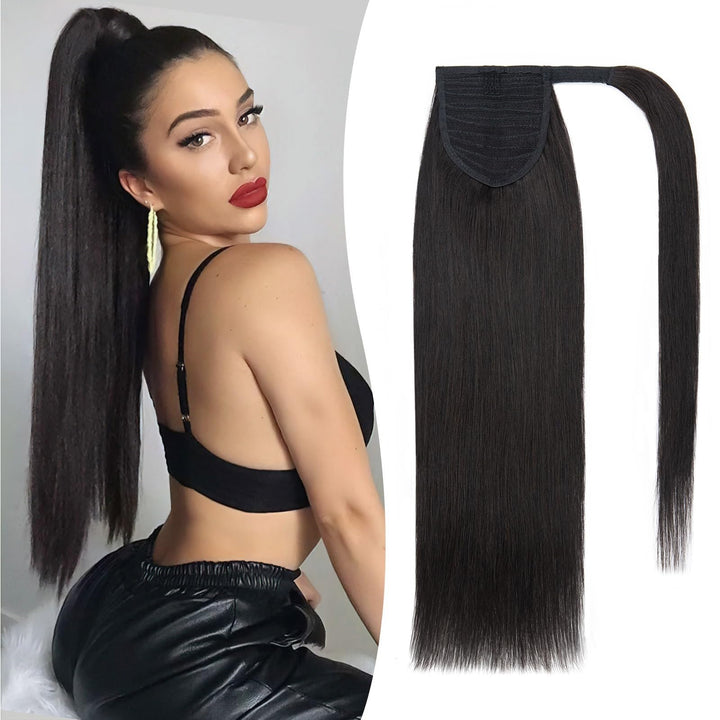 Benehair Ponytail Extension Echthaar, Zopf Extensions Echthaar, Wrap Around Echthaars Ponytail für F