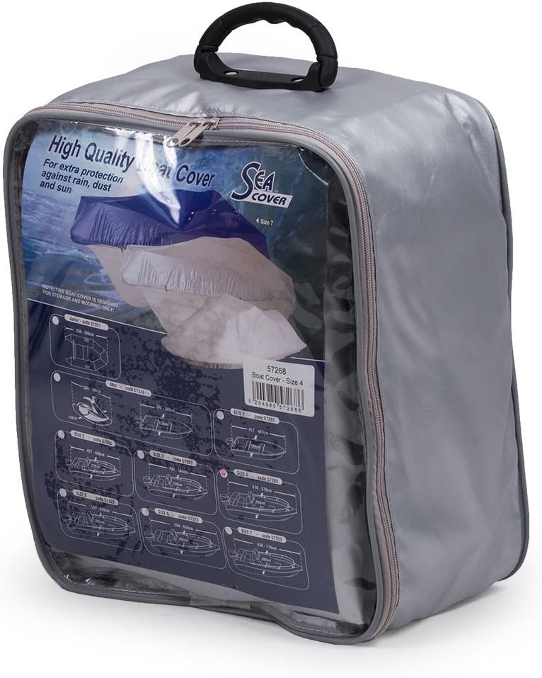 Abdeckplane Gr. 5 für Boot 5,5-6,1 m Länge 2,65 m Breite Silber