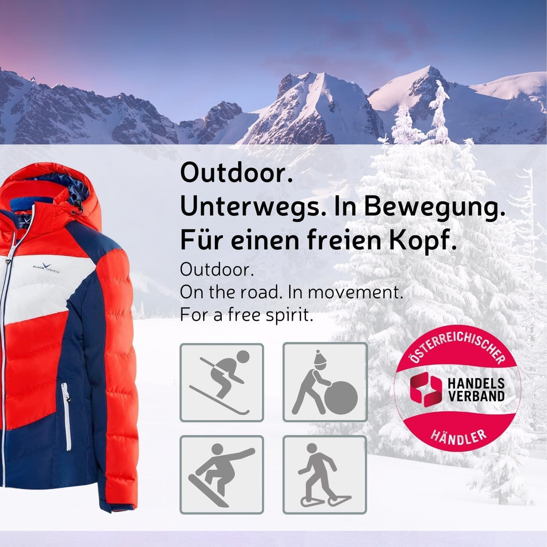Black Crevice Damen Damen Skijacke Damen Skijacke 38 orange/blau/weiss, 38 orange/blau/weiss