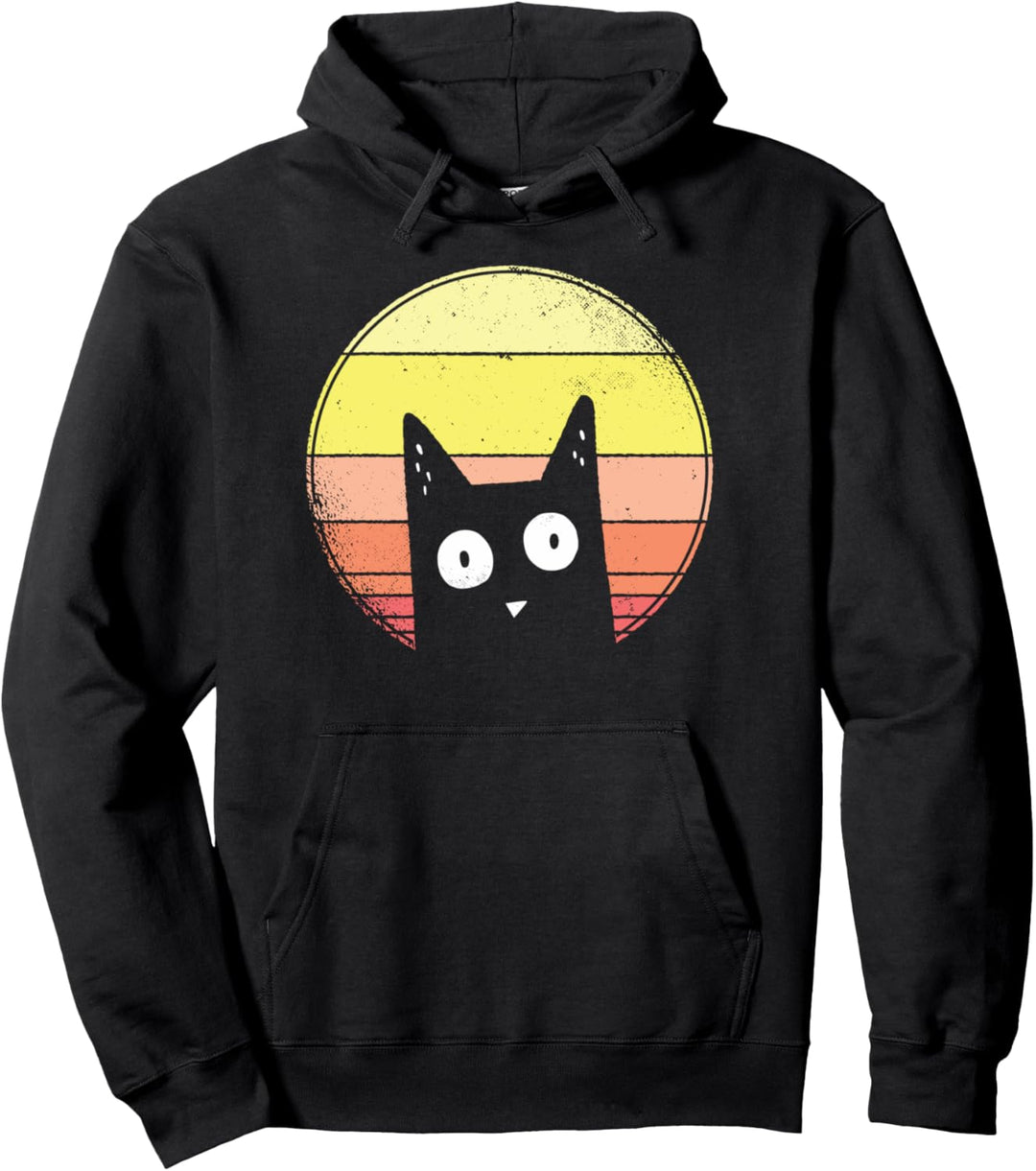 Katze Kätzchen Cat Retro Vintage Pullover Hoodie