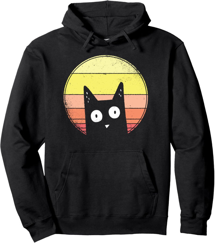 Katze Kätzchen Cat Retro Vintage Pullover Hoodie