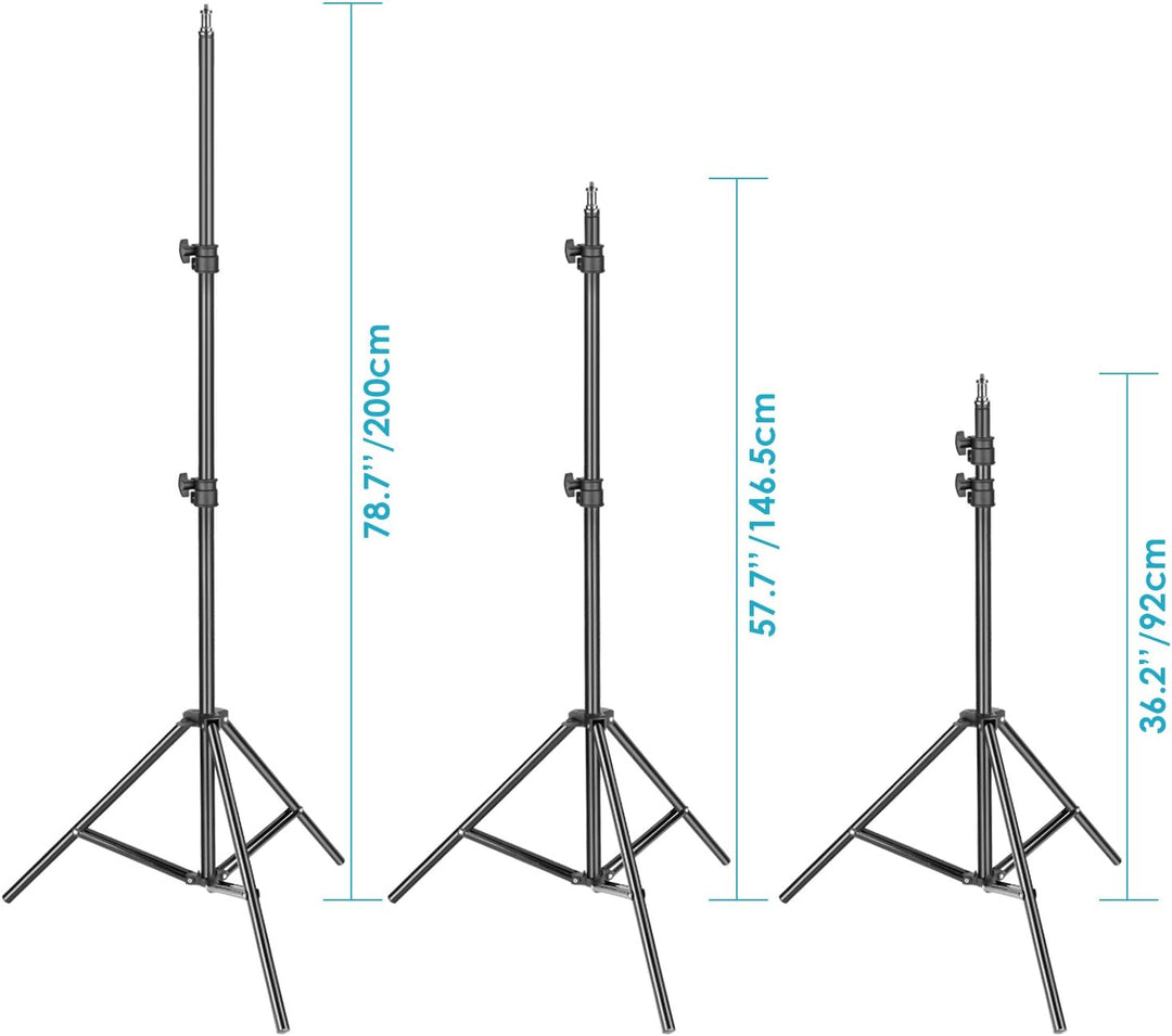 Neewer Fotografie-Lichtstativ, 3-6.6ft/92-200cm verstellbarer stabiler Stativständer für Reflektoren
