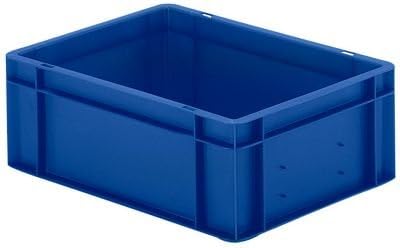 Euro-Format-Stapelbehälter, Wände und Boden geschlossen - LxBxH 400 x 300 x 145 mm - grün, VE 5 Stk