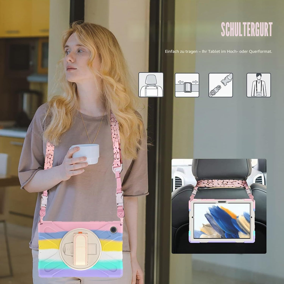BRAECN für Galaxy Tab A8 Hülle - Samsung Galaxy Tab A8 10.5" 2021 Bunt | Stossfeste Schutzhülle, 360