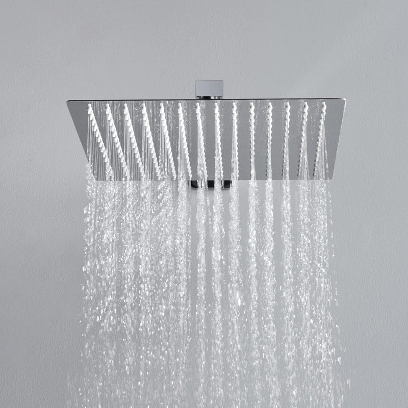 JOHO 304 Kopfbrause Duschkopf Regendusche Einbauduschkopf 30x30cm 30*30cm ECKE, 30*30cm ECKE
