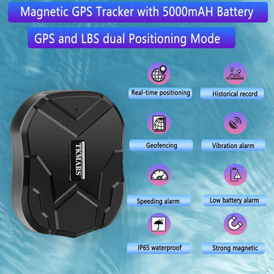 TKMARS TK905 Auto GPS-Tracker, 5000mAh Akku, magnetisches Ortungsgerät, funktioniert über SMS/APP/We