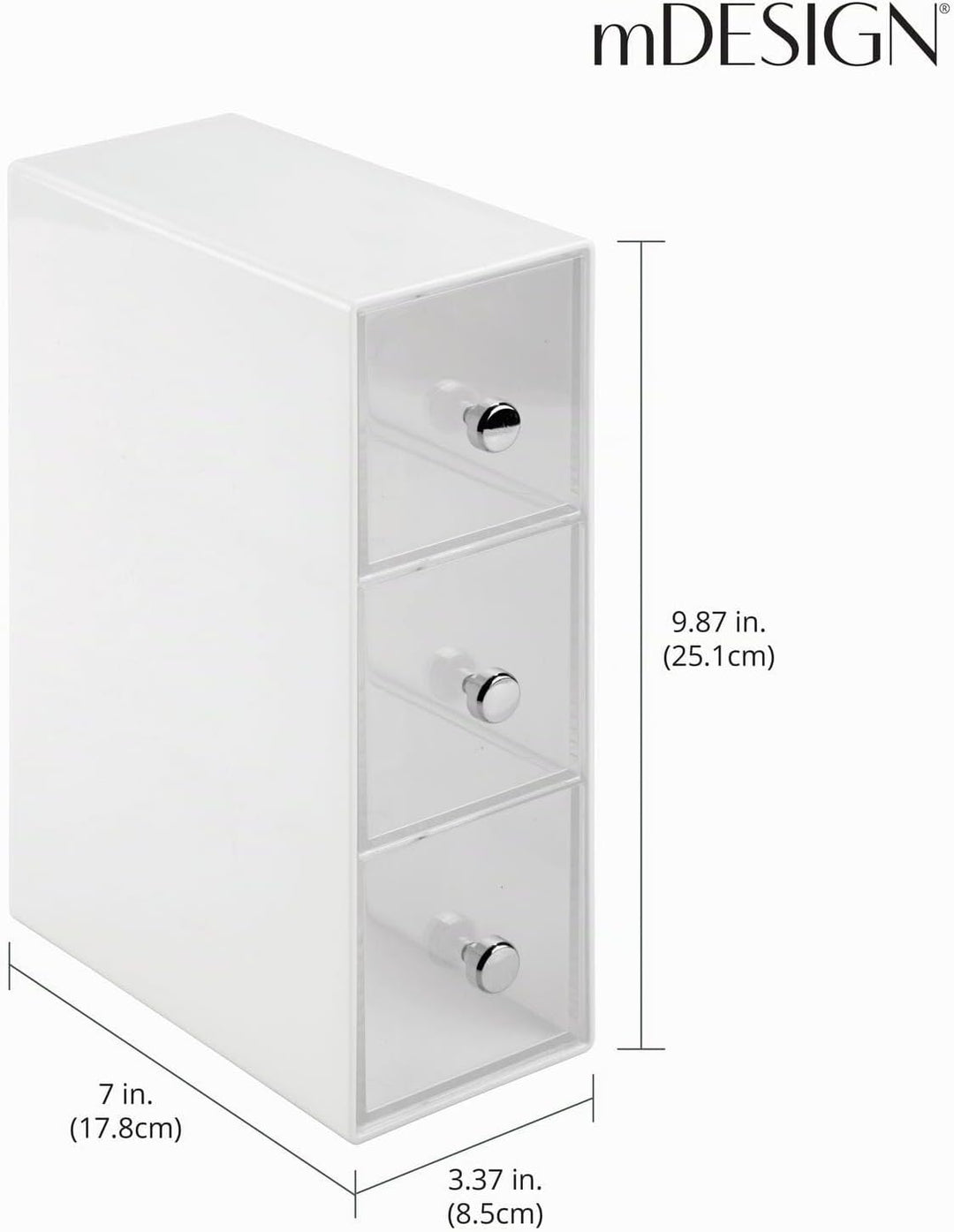 mDesign Küchen Organizer mit 3 Schubladen - Aufbewahrungsbox für Teebeutel, Kaffeepads, Süssungsmitt