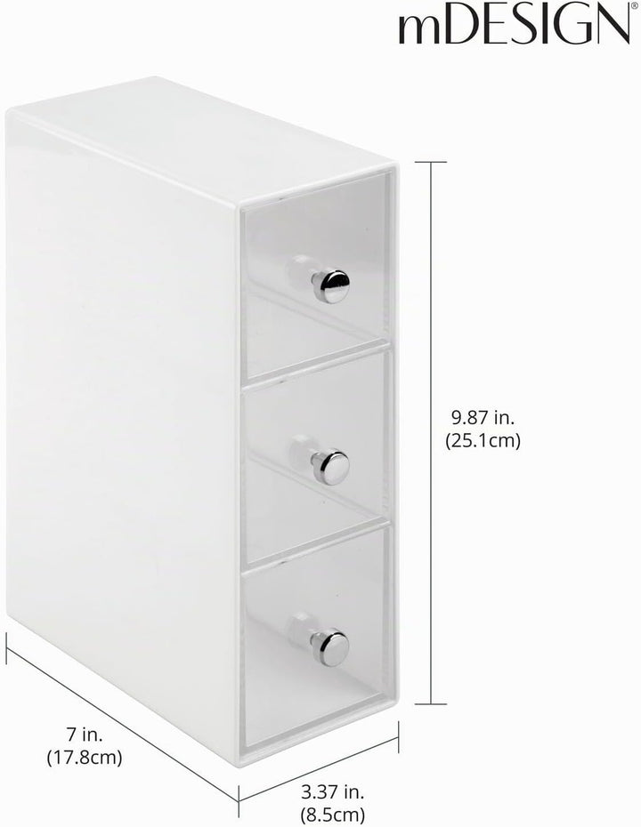 mDesign Küchen Organizer mit 3 Schubladen - Aufbewahrungsbox für Teebeutel, Kaffeepads, Süssungsmitt