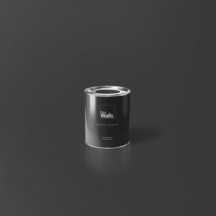 New Walls Premium Wandfarbe Schwarz Liquid Luxury Dispersionsfarbe für Innenräume – 1 L 1000 ml (1 e