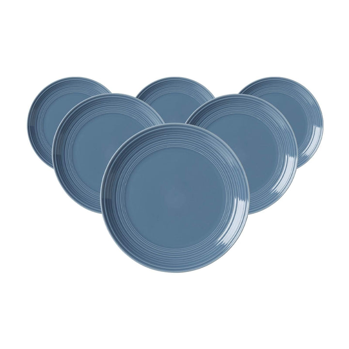 Ritzenhoff & Breker Levi Dessertteller 6er Set, 21 cm, Frühstücksteller mit feinem Rillenrelief, Ska