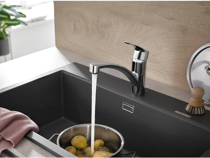 Grohe Wasserhahn Küche Via - Waschtisch Armatur schwenkbar für die Küche mit Keramik-Kartusche und f