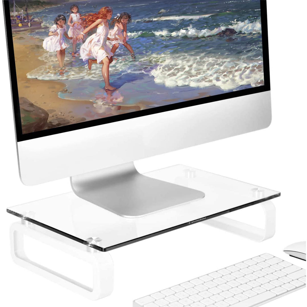 Computer-Monitor Ständer für Flachbildschirm LCD LED TV, Laptop/Xbox One, mit gehärtetem Glas und Me