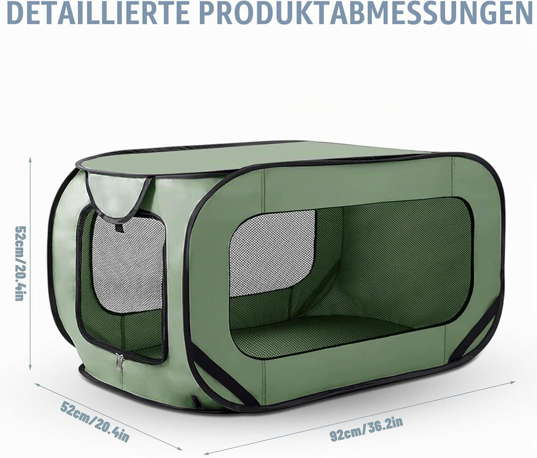 Hundebox Faltbar Hundetransportbox, 94 * 53 * 53 cm, Faltbar Katzen Transportboxen, stabile Transpor