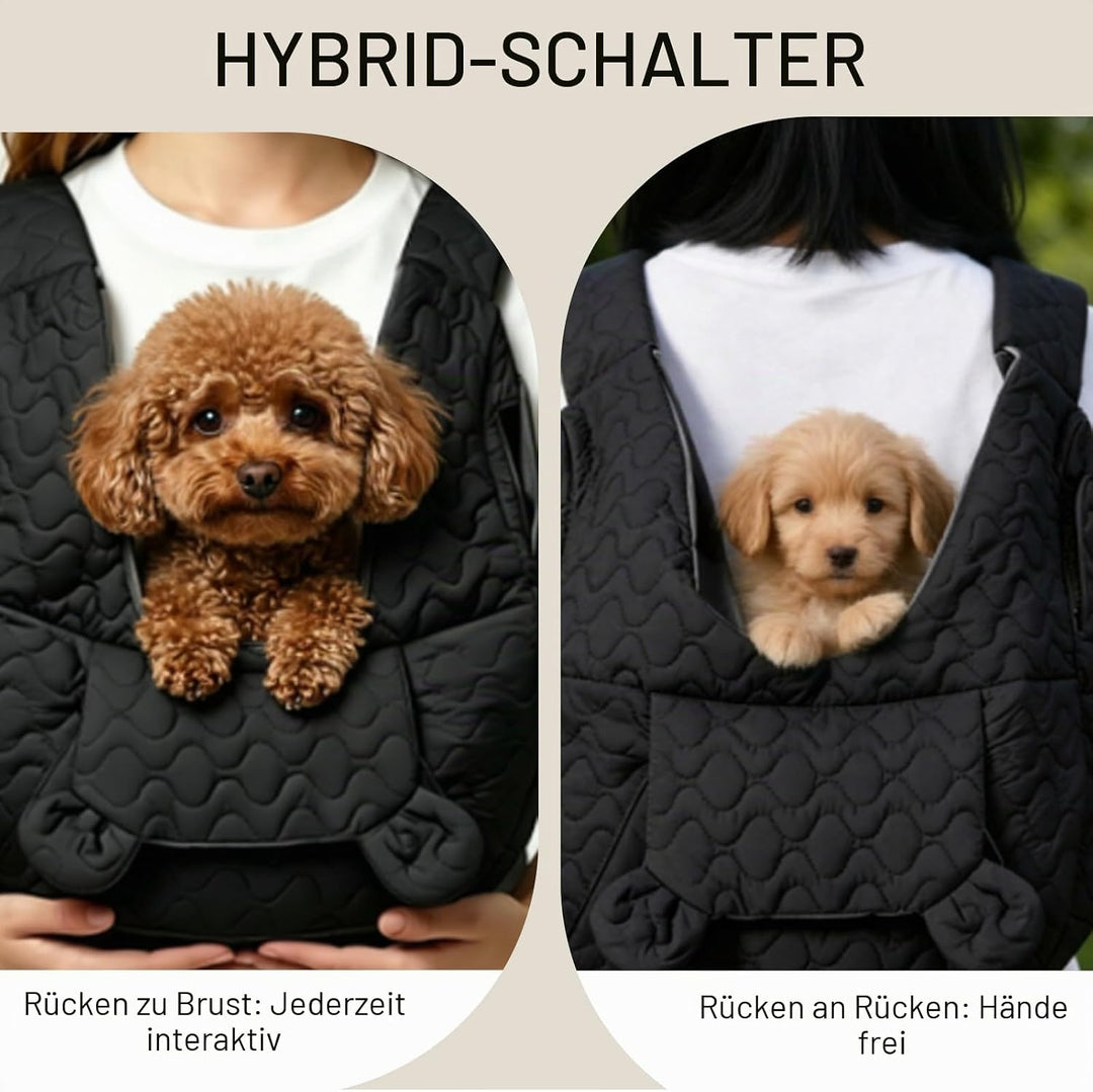 Hunderucksack, Hundetasche für Kleine Hunde 10kg, Hundetragetasche mit verstellbarem Schultergurt zu